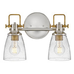 Easton Bathroom Vanity Light - Polished Nickel / Heritage Brass / Clear Seedy