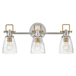 Easton Bathroom Vanity Light - Polished Nickel / Heritage Brass / Clear Seedy