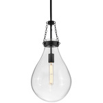 Eloise Pendant - Black / Clear