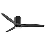 Facet Flush Smart Ceiling Fan with Light - Matte Black / Matte Black