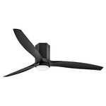 Facet Flush Smart Ceiling Fan with Light - Matte Black / Matte Black