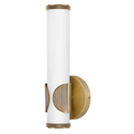 Femi Wall Sconce - Lacquered Brass / White