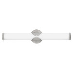 Femi Bathroom Vanity Light - Brushed Nickel / White