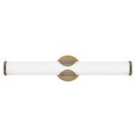 Femi Bathroom Vanity Light - Lacquered Brass / White