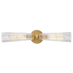 Jude Bathroom Vanity Light - Heritage Brass / Clear