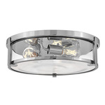 Lowell Clear Ceiling Light - Chrome / Clear
