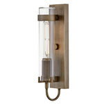 Ryden Outdoor Wall Sconce - Burnished Bronze / Clear