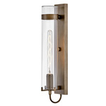 Ryden Outdoor Wall Sconce - Burnished Bronze / Clear