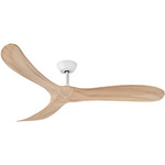 Swell Fan - Matte White / Natural Wood