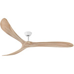 Swell Smart Ceiling Fan - Matte White / Natural Wood