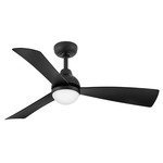 Una Smart Ceiling Fan with Light - Matte Black / Matte Black