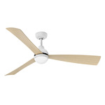 Una Smart Ceiling Fan with Light - Matte White / Natural