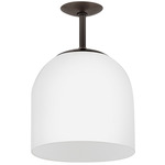 Willa Convertible Semi Flush / Pendant - Black / Opal