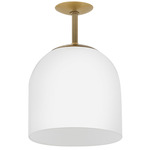 Willa Convertible Semi Flush / Pendant - Heritage Brass / Opal