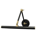 Amelia Adjustable Picture Light - Black / Polished Brass