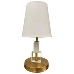 Bryson B208 Accent Lamp - Weathered Brass / White / Off White