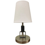 Bryson B208 Accent Lamp - Satin Nickel / Supreme Silver / Off White