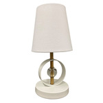 Bryson B210 Accent Lamp - Weathered Brass / White / White Linen