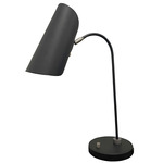 Logan Table Lamp - Satin Nickel / Black