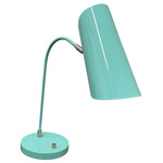 Logan Table Lamp - Satin Nickel / Mint