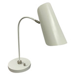 Logan Table Lamp - Satin Nickel / White