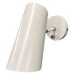 Logan Wall Sconce - Satin Nickel / White