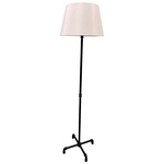 Studio Floor Lamp - Black / White Linen