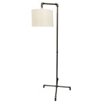 Studio Arm Floor Lamp - Granite / White Linen