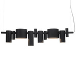 Dancing Queen Linear Pendant - Matte Black