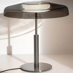 Dora Table Lamp - Satin Black Nickel / Smoke