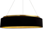 Circulo Chandelier - Aged Brass / Black / Gold / Black / Gold