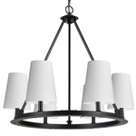 Colby Chandelier - Matte Black / White