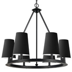 Colby Chandelier - Matte Black / Black