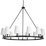 Colby Chandelier - Matte Black / White