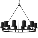 Colby Chandelier - Matte Black / Black