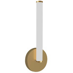Corvette Wall Sconce - Aged Brass / White