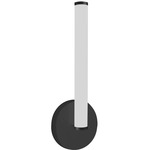 Corvette Wall Sconce - Matte Black / White