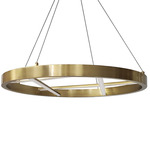 Dante Pendant - Aged Brass / White