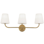 Eleanor Bathroom Vanity Light - Aged Brass / Opal White