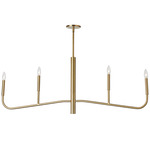 Eleanor Candlelight Linear Chandelier - Aged Brass / Aged Brass
