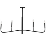 Eleanor Candlelight Linear Chandelier - Matte Black / Matte Black