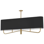 Eleanor Linear Chandelier - Aged Brass / Black