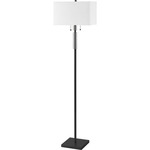 Fernanda Floor Lamp - Matte Black / White