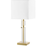 Fernanda Table Lamp - Aged Brass / White