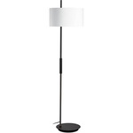 Fitzgerald Floor Lamp - Matte Black / White