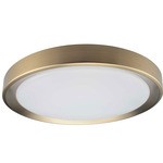 Flynn Ceiling Color-Select Flush Mount - Aged Brass / White