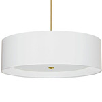 Helena Pendant - Aged Brass / White / White