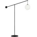 Holly Floor Lamp - Matte Black / Opal White