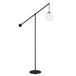 Holly Floor Lamp - Matte Black / Opal White