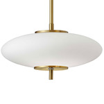 Maddie Pendant - Aged Brass / Opal White